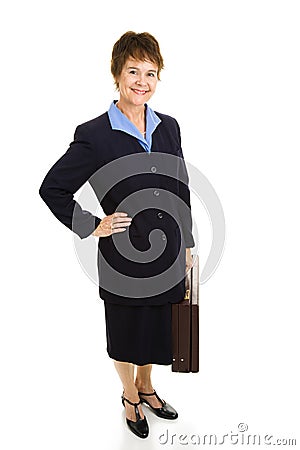 Pretty Smiling Businesswoman Stock Photo
