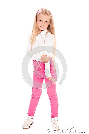 Pretty smiling girl six years Stock Photo