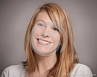 Pretty smiling woman Stock Photo