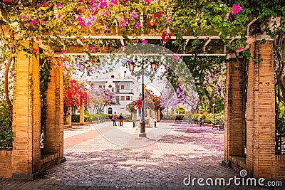 A pretty square in Ayamonte, Andalucia, Spain Editorial Stock Photo