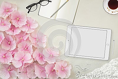 Pretty Styled Desktop Mockup photograph Stock Photo