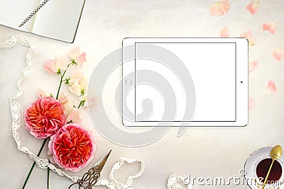 Pretty Styled Desktop Mockup photograph Stock Photo