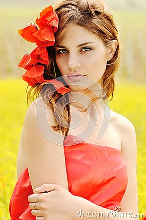 Pretty teen girl Stock Photo