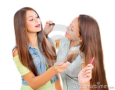 Pretty Teenage Girls Stock Photo