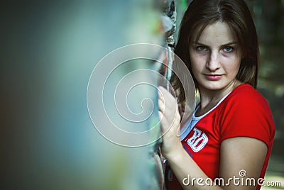 Pretty teenaged girl Stock Photo