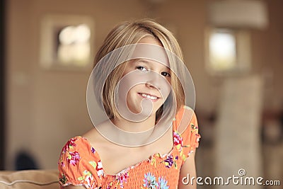 Pretty teenager girl Stock Photo