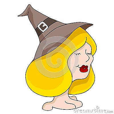 Pretty Witch Vector Illustration