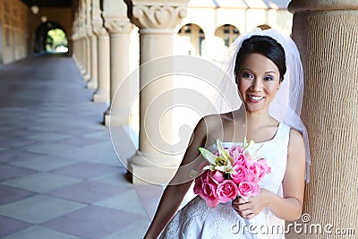 Pretty Woman Bride (Natural Lighting) Stock Photo