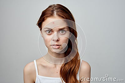 pretty woman dermatology cosmetology Studio Stock Photo