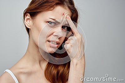 pretty woman dermatology cosmetology Studio Stock Photo