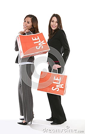 Pretty Women in Shopping Stock Photo