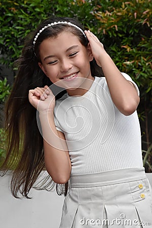 A Happy Young Philippina Person Stock Photo