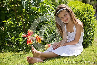 Pretty young girl Stock Photo