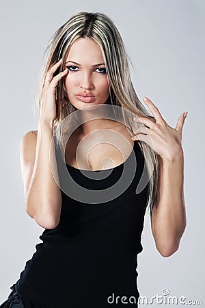 Pretty young woman Stock Photo