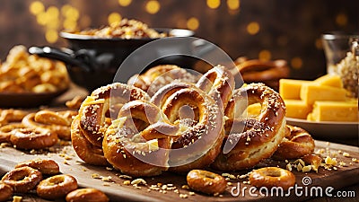 Pretzel Bliss: Savoring the Timeless Charm of Authentic German Culinary Mastery Stock Photo