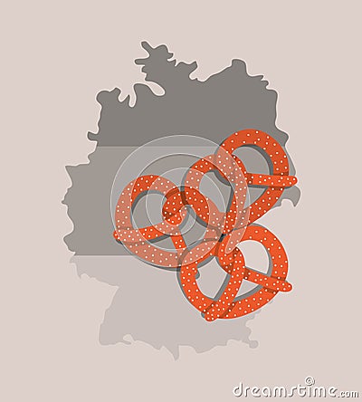 Pretzel german bread Vector Illustration