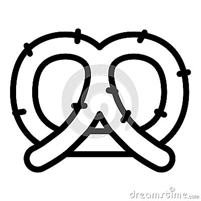 Pretzel icon outline vector. Bavaria bretzel Stock Photo