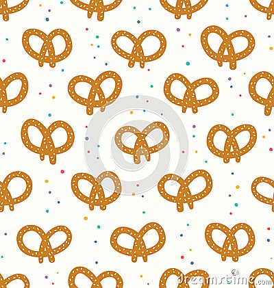 Pretzels pattern Vector Illustration