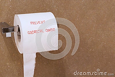 Prevent colorectal cancer Stock Photo