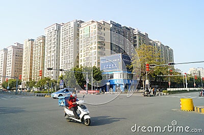 Shenzhen, China: preventing and fighting the new coronavirus pneumonia, street traffic and building landscapes Editorial Stock Photo