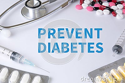 PREVENT DIABETES Stock Photo