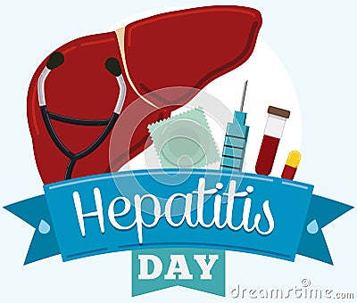 Prevention and Control Tools Kit, Commemorating Hepatitis Day, Vector Illustration Vector Illustration