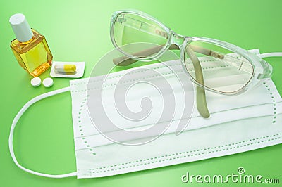 Prevention of hay fever. Stock Photo