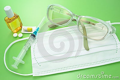 Prevention of hay fever. Stock Photo