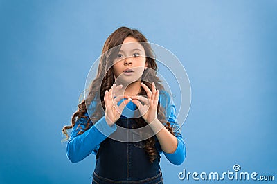 Prevention pill. Nutritious diet help body Girl with long hair hold pill fingers. Vitamin concept. Need vitamin Stock Photo