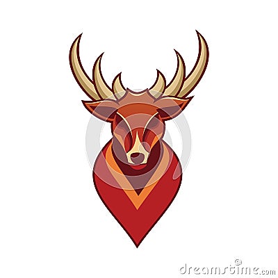 Artistic beauty deer logo design Stock Photo