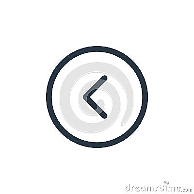 previous icon vector from ui concept. Thin line illustration of previous editable stroke. previous linear sign for use on web and Vector Illustration