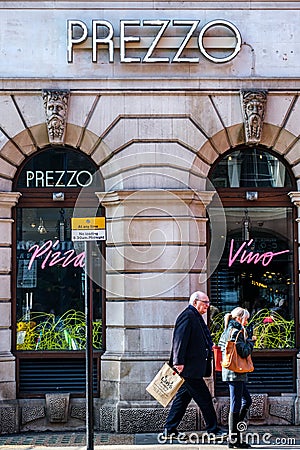 Prezzo Italian Style Pizza Restaurant St Martins Lane Editorial Stock Photo