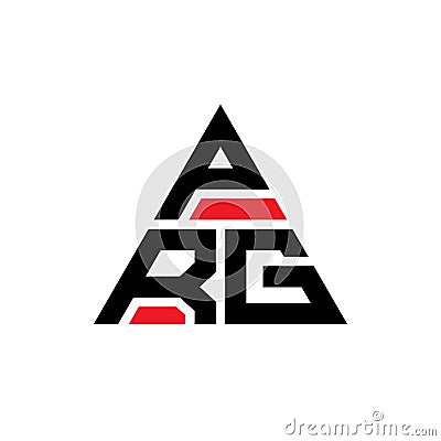 PRG triangle letter logo design with triangle shape. PRG triangle logo design monogram. PRG triangle vector logo template with red Vector Illustration