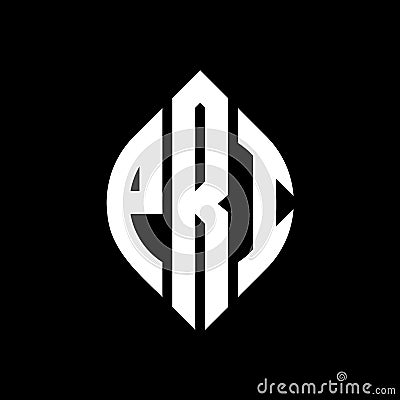 PRI circle letter logo design with circle and ellipse shape. PRI ellipse letters with typographic style. The three initials form a Vector Illustration