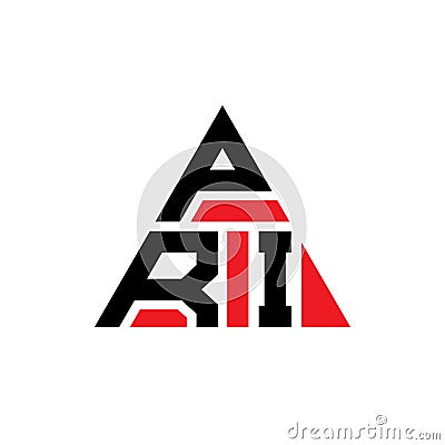 PRI triangle letter logo design with triangle shape. PRI triangle logo design monogram. PRI triangle vector logo template with red Vector Illustration