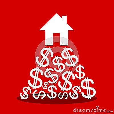 Price of expensive house Vector Illustration