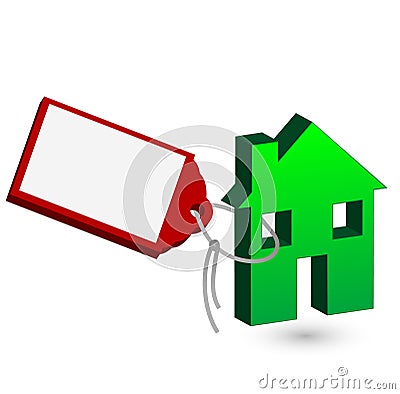 Price Of a Green Home Stock Photo