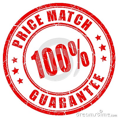 Price match guarantee business stamp Vector Illustration