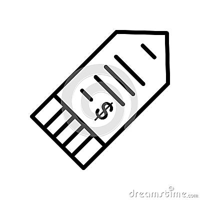 Price tag icon vector isolated on white background, Price tag si Vector Illustration