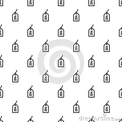 Price tag, 25 percent pattern, simple style Vector Illustration