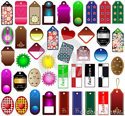 Price tags collection Vector Illustration