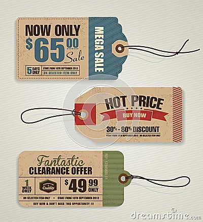 Price tags Vector Illustration