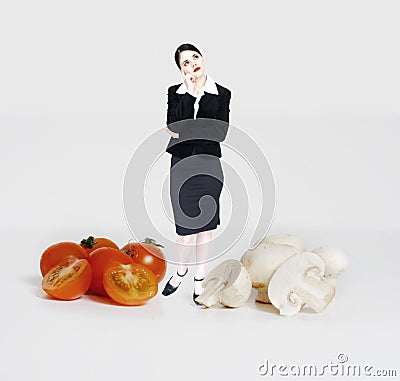 The price on vegetables Stock Photo