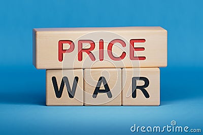 Price War - commercial competition characterized by the repeated cutting of prices Stock Photo