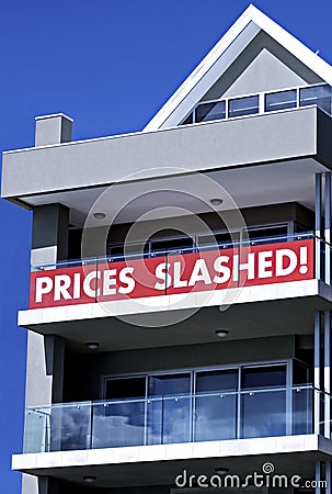 Prices Slashed Stock Photo
