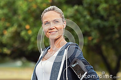 Pride athletic mature woman Stock Photo