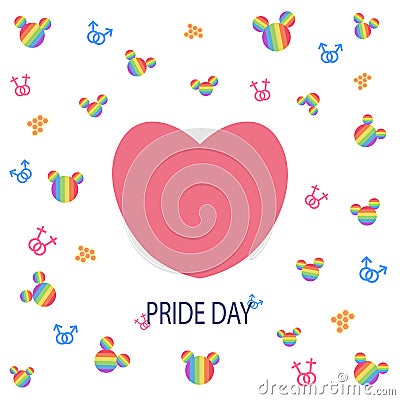 Pride Day,Love is equality,no matter what gender love is love no limit Stock Photo