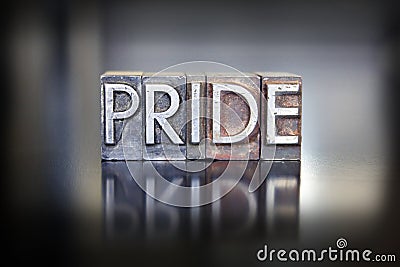 Pride Letterpress Stock Photo