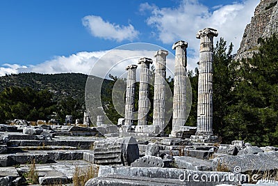 Priene Ancient City Stock Photo