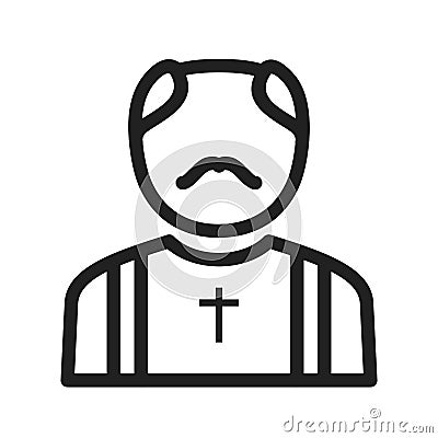 Priest Vector Illustration